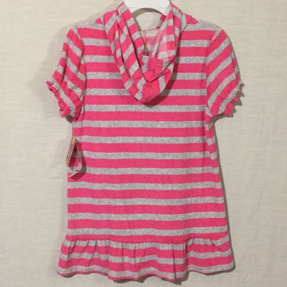 terry cloth cover up hoodie w/zipper - Picture 7 of 8